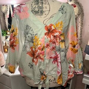 Express floral print top